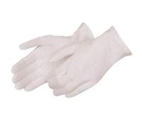100% Cotone Bianco Lisle da Uomo Grande Ispezione Guanti 3 Dozzina Coppie M Peso
