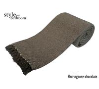100% Cotone Divano / Letto Throw IN Herringbone E Punto Disegni - 4 Taglie