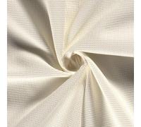 100% Cotone MICRO WAFFLE Tessuto A Piquè A Nido D'ape BIANCO OFF