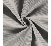 100% Cotone MICRO WAFFLE Tessuto A Piquè A Nido D'Api GRIGIO CHIARO