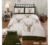 100% Cotone Spazzolato Flanella di Angus Cervo Inverno Copripiumone Set Letto