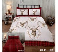 100% Cotone Spazzolato Flanella di Angus Cervo Inverno Copripiumone Set Letto