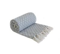 100% Cotone Tessuto Diamante Geometrico Scandi Divano / Letto Throw IN 4 Colori