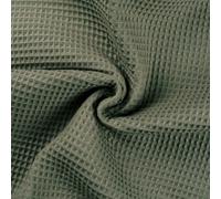 100% Cotone Waffle a Nido D'Ape Pique Tessuto Stoffa Scuro Polveroso Menta