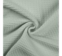 100% Cotone WAFFLE Tessuto A Rete Honeycomb DUSTY MINT