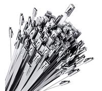 100 Cravatte per Recinzione A Catena, Fascette Multiuso Autobloccanti In Ac1382