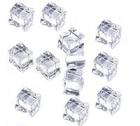 100 cubetti di Ghiaccio riutilizzabili in Acrilico Trasparente, per Whisky, cubetti di Ghiaccio, cubetti di Ghiaccio, per Cucina, Bar, Whisky, Vino, Birra, Bevande Fredde, cubetti di Ghiaccio, 15 mm