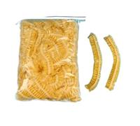 100 cuffie da doccia, bagno, trasparenti for hotel e parrucchieri Per La Casa,E Il Viaggio(Yellow)