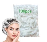 100 cuffie da doccia usa e getta in plastica trasparente, grandi e spesse, impermeabili, da donna, accessori essenziali per la cura dei capelli da viaggio in hotel