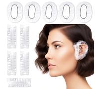 100 cuffie monouso Copriorecchie per doccia Cuffie da doccia per adulti, donne e uomini, per saloni di parrucchieri, bagni e tinte per capelli