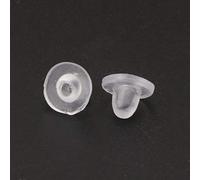 100 cuscinetti antidolorifici per orecchini in silicone trasparente e confortevole, per clip su orecchini protettore dell'orecchio