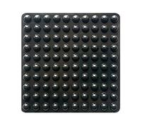 100 cuscinetti autoadesivi per paraurti, a forma di semicerchio, per armadi, piccoli elettrodomestici, cornici, mobili, cassetti, armadi (nero)