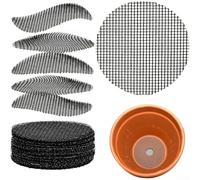 100 cuscinetti riutilizzabili per bonsai, in rete, per interni ed esterni, per trattenere il terreno e migliorare l'efficienza del drenaggio (2,5 cm)