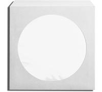 100 custodie bianche per CD, DVD, Blu Ray, con finestra trasparente e patta a scomparsa. Può contenere 1 disco di qualsiasi formato. Finestra trasparente per visualizzare chiaramente le opere d'arte