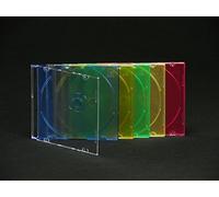 100 Custodie CD Singole Slim Colorate, Box porta CD 5,2 mm - Qtecx