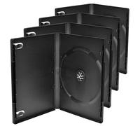 50 Custodie Media Range 14mm plastica DVD CD singola macchinabile Nero BOX11-M