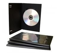 100 custodie per CD e DVD slim 7mm rettangolari con tasca trasparente per copertina come film o videogiochi