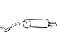 100 CV SILENZIATORE POSTERIORE PER SEAT Ibiza III 6L1 1.9 TDI KW 74 CV 100