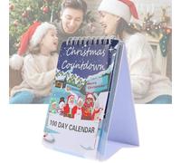 100 Day Christmas Countdown Calendar 2025, Christmas Tear Off Countdown Desk Calendar, Countdown Desktop Calendar with 100 Days Display, C-hristmas Planner Book 2025 (1 PC)