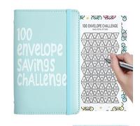 100 Day Savings Challenge Raccoglitore | Libro delle sfide di risparmio 100 | Uffici e materiale scolastico per la libertà finanziaria Monitoraggio delle spese familiari Monitoraggio del reddito