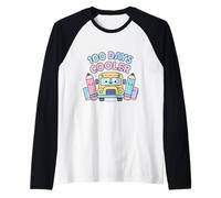 100 Days Cooler, Simpatico scuolabus, per Festeggiare con Colori Pastello Maglia con Maniche Raglan