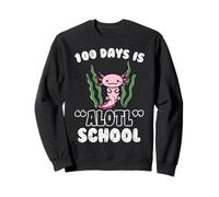 100 Days Is Alotl School Axolotl 100th Day Ragazzi Ragazze Bambini Felpa