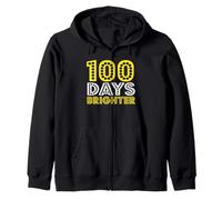 100 Days of School 100 days brighter Felpa con Cappuccio
