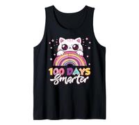 100 Days Smarter Cat Rainbow 100th Day School Girls Canotta