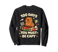 100 Days You Must Be Capy Cute Leopard Capybara Scuola Kid Felpa