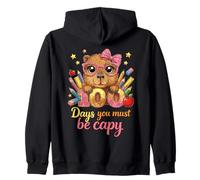100 Days You Must Be Capy Cute Leopard Capybara Scuola Kid Felpa con Cappuccio