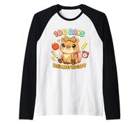 100 Days You Must Be Capy Cute Leopard Capybara Scuola Kid Maglia con Maniche Raglan
