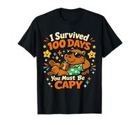 100 Days You Must Be Capy Cute Leopard Capybara Scuola Kid Maglietta