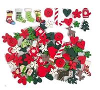 100 decorazioni da tavolo in legno per Natale, coriandoli, renna, fiocchi di neve, confetti, riutilizzabili, coriandoli natalizi per Natale, Capodanno