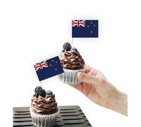 100 decorazioni per torte con bandiera della Nuova Zelanda, supporto per cupcake per feste