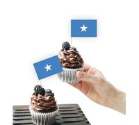 100 decorazioni per torte con bandiera della Somalia, supporto per cupcake, decorazioni per feste