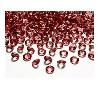 100 Diamantini Rossi 12 mm - Cristalli Sintetici Rosso Scuro - Pietre Decorative Centrotavola