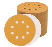100 Dischi Abrasivi Tondi 125 Professionali 125 mm Tondi 8 Fori Per Levigatrici Eccentriche (Confezione mista da 100 pezzi (10 pezzi di grana 60/80/100/120/150/180/220/320/400/600))