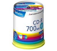 100 dischi CDR vuoti Verbatim 700 MB 48x CD-R SR80FP100V1E mandrino dal GIAPPONE