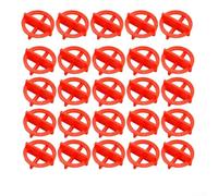 100 distanziatori a cuneo per sistema di livellamento delle piastrelle, distanziatori incrociati da 1-3 mm, riutilizzabili, in plastica PP (rosso, 2 mm)