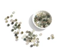 100 distanziatori rotondi in tormalina verde da 6 mm, distanziatori rotondi sfusi per la creazione di gioielli e braccialetti fai da te, semi preziosi