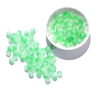 100 distanziatori rotondi sfusi in vetro serie Jelly da 8 mm, per la creazione di gioielli, braccialetti fatti a mano, accessori per donne, adulti, principianti, orecchini, collane, decorazione (verde