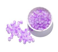 100 distanziatori rotondi sfusi in vetro serie Jelly da 8 mm, per la creazione di gioielli, braccialetti fatti a mano, accessori per donne, adulti, principianti, orecchini, collane, decorazione (viola