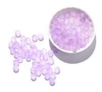 100 distanziatori rotondi sfusi in vetro serie Jelly da 8 mm, per la creazione di gioielli, braccialetti fatti a mano, accessori per donne, adulti, principianti, orecchini, collane, decorazione (viola
