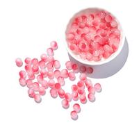 100 distanziatori rotondi sfusi in vetro serie Jelly da 8 mm, per la creazione di gioielli fai da te, braccialetti fatti a mano, accessori per donne, adulti, principianti, orecchini, collane