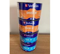 100 DVD -R VERBATIM VERGINI 4,7 G + 100 CD VERBATIM 700MB