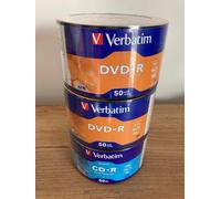 100 DVD -R VERBATIM VERGINI 4,7 G + 50 CD VERBATIM 700MB
