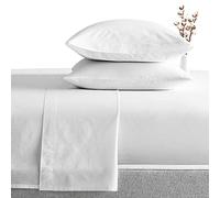 100% Egyptian Cotton Sheet set 600 Thread Count , Hotel Luxury 4 Piece Sheet Set Sateen Weave , 40cm Elasticized Deep Pocket White Solid Super King Size