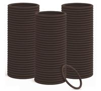 100 elastici per capelli marroni, spessi 4 mm, morbidi elastici per capelli, senza metallo, resistenti, unisex, per donne, uomini, ragazze, bambini, accessori per capelli spessi (marrone)