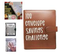 100 Envelope Challenge Binder Sfida di risparmio divertente e facile Libro bilancio con buste per contanti Pratico strumento pianificazione del risparmiare 5 050