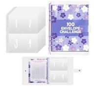 100 Envelope Saving Challenge, A5 Libro Risparmio Soldi, Agenda Risparmio Soldi, Challenge del Risparmio, Libro del Risparmio, Budget Planner, Buste per Contanti, Raccoglitore per Risparmiare Denaro